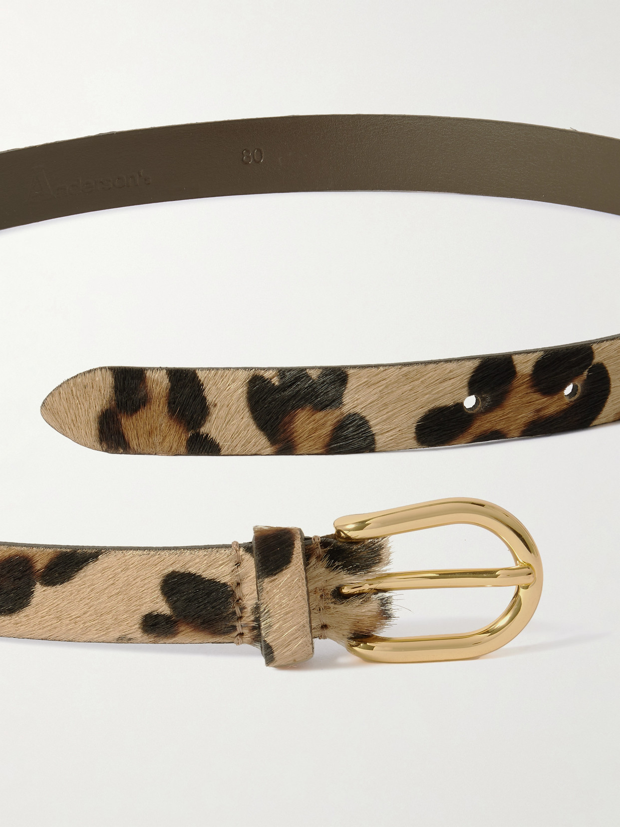 Anderson's Leopard-print Calf Hair Belt In Multi