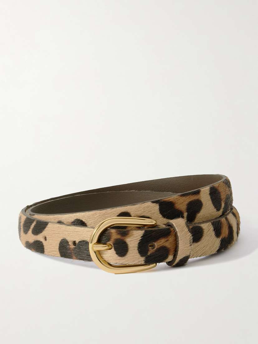 Anderson's Leopard-print Calf Hair Belt