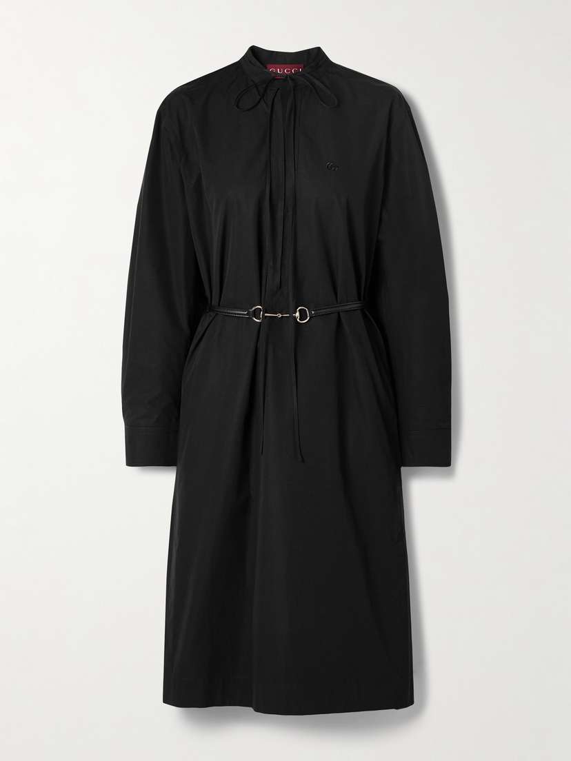 Gucci Belted Cotton-poplin Shirt Dress