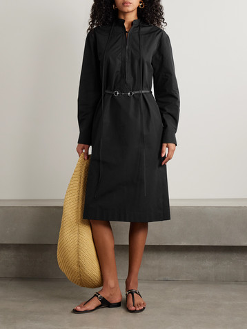 Gucci Belted cotton-poplin shirt dress