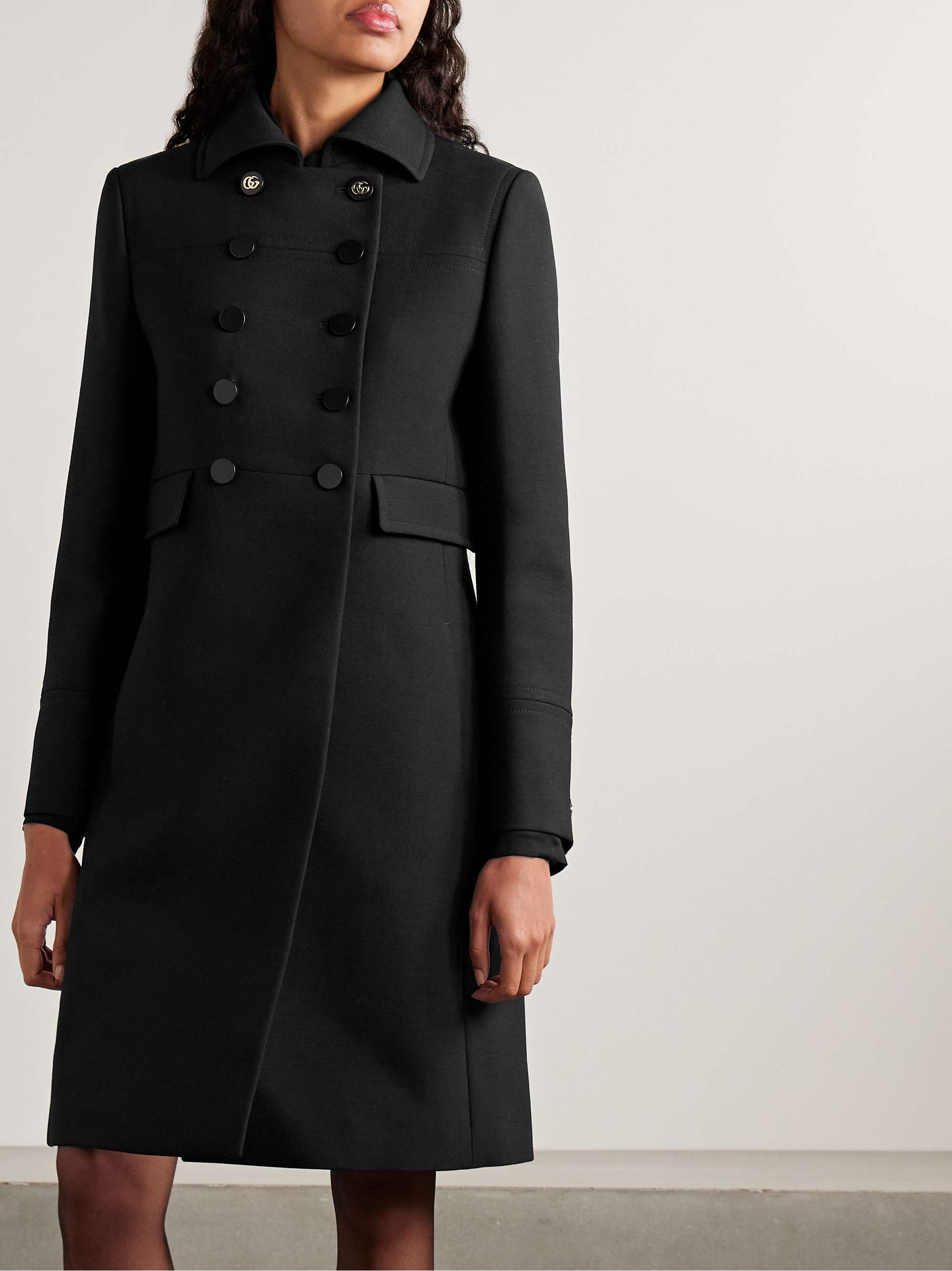 グッチ 100 ダブルブレストコート 新作【GUCCI】ダブルブレスト ウール ロングコート (GUCCI