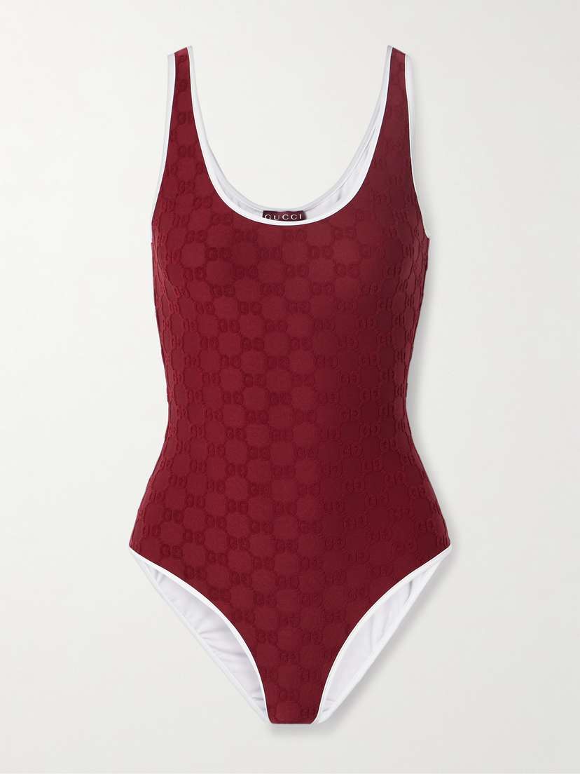 Gucci Lido Terry-jacquard wimsuit