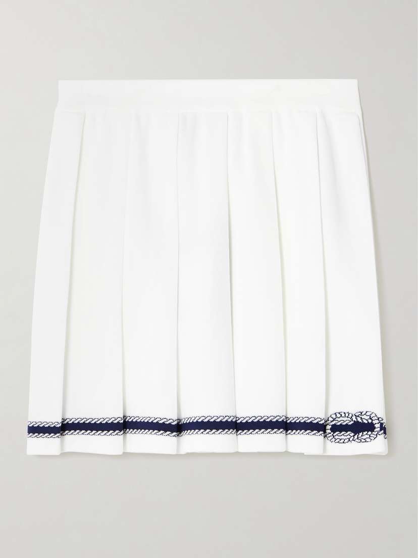 Gucci Pleated Intarsia Cotton-blend Mini kirt