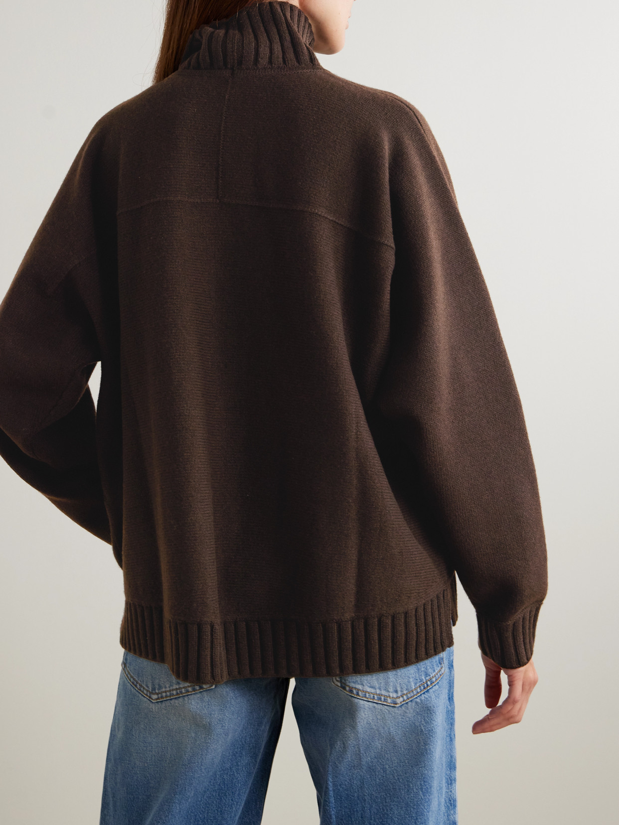 Horsebit-Detailed Wool And Cashmere-Blend Turtleneck Sweater