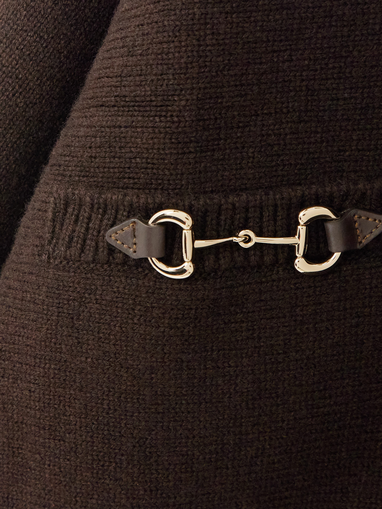 Horsebit-Detailed Wool And Cashmere-Blend Turtleneck Sweater