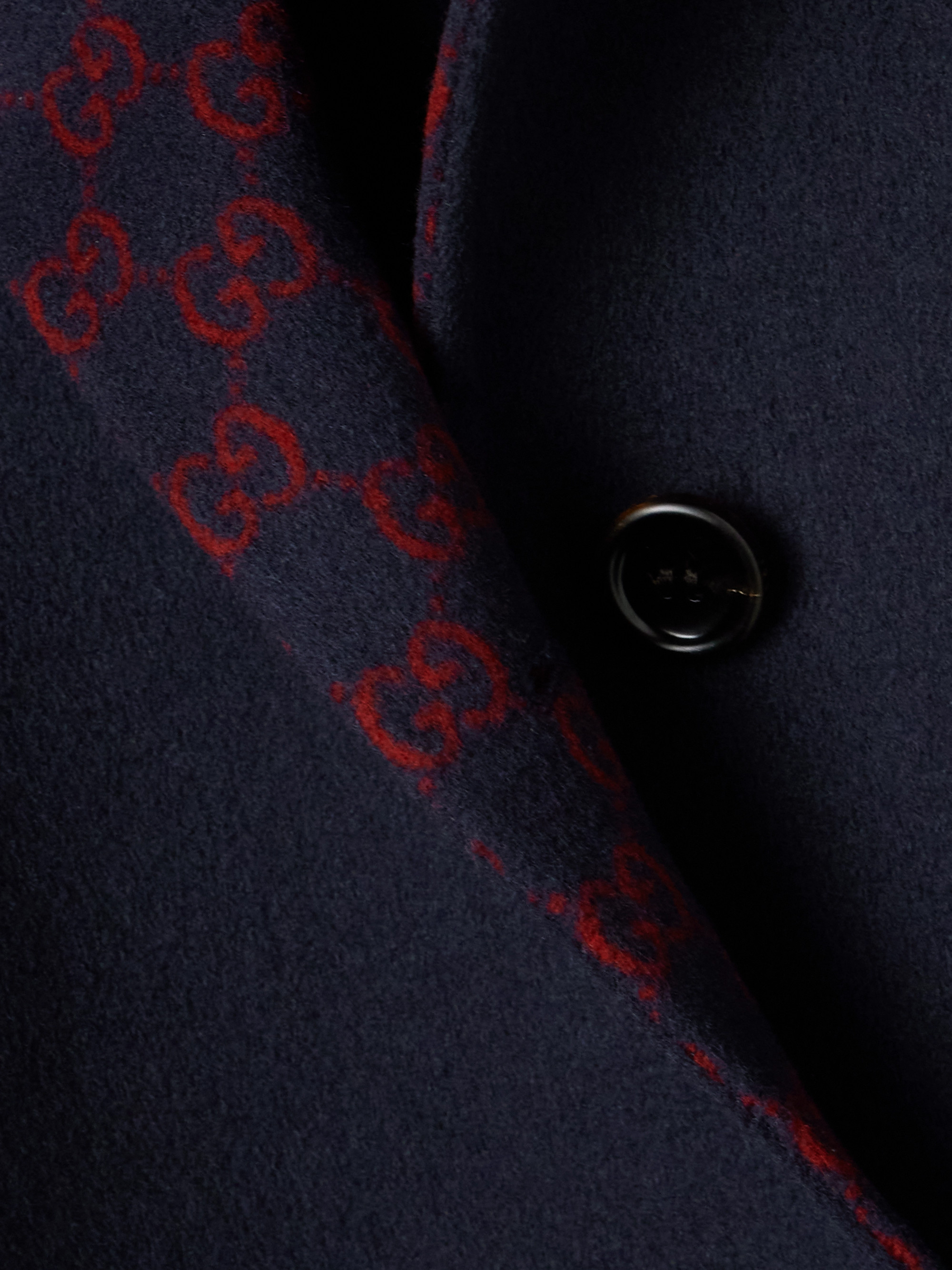 Gucci Reversible printed wool and silk-blend felt jacket