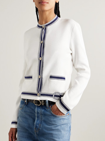Gucci Lido jacquard-knit cotton cardigan