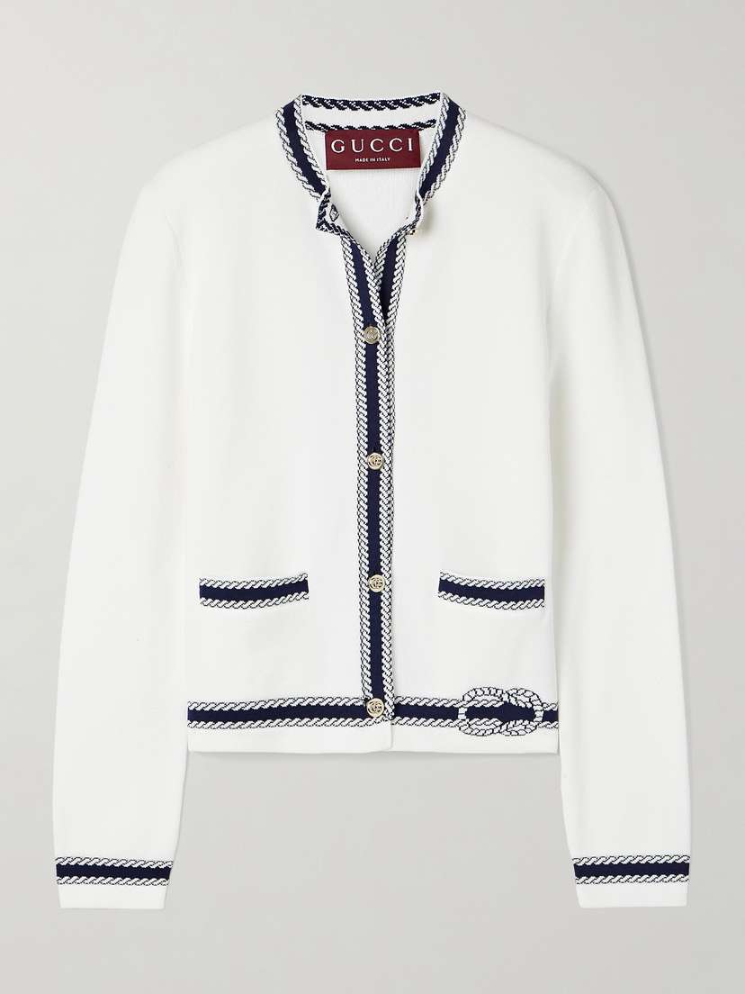 Gucci ido Jacquard-knit Cotton Cardigan