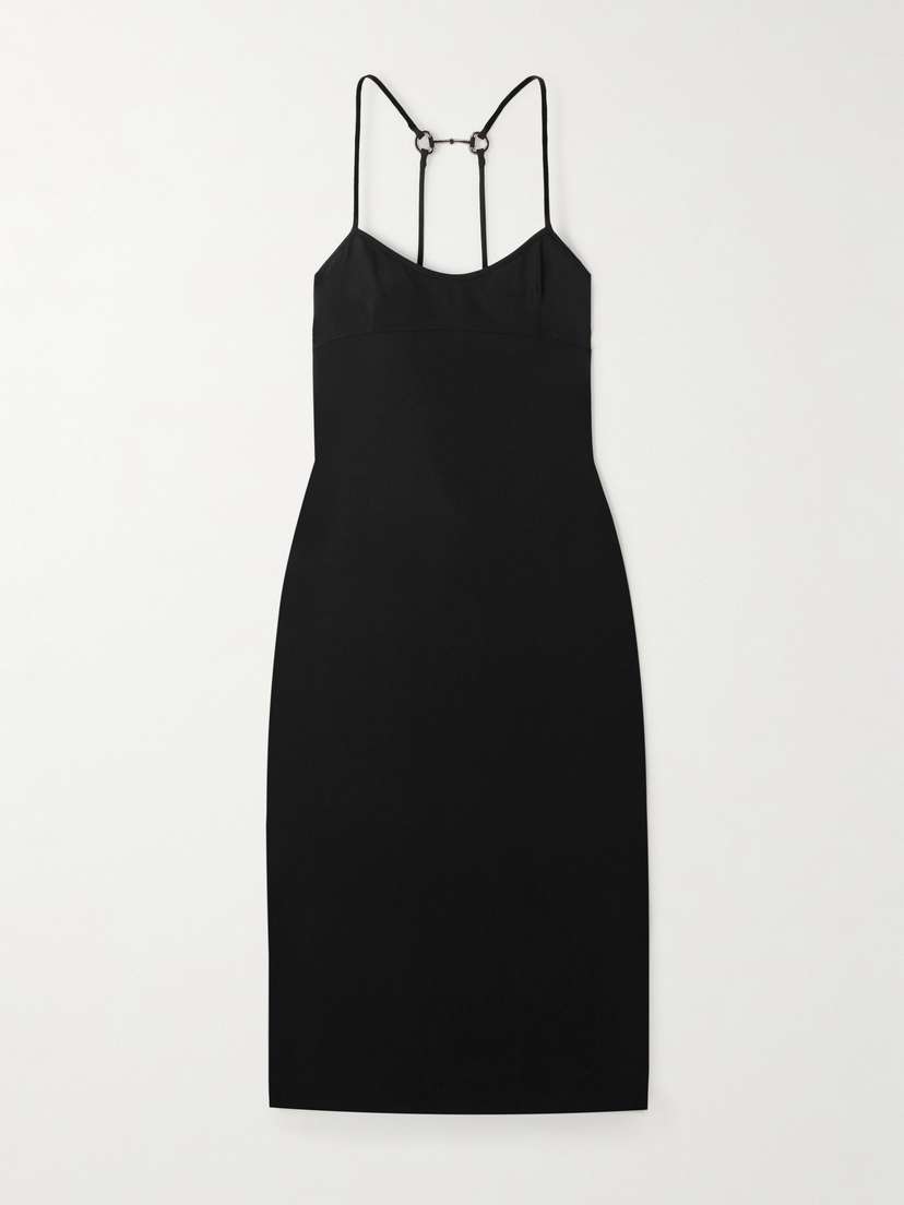 Gucci Embellished Crepe Midi Dress