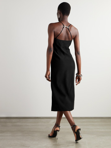Gucci Embellished crepe midi dress