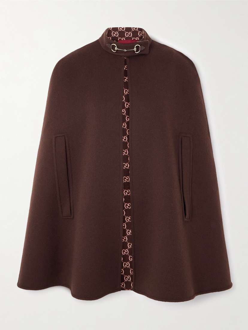 Gucci Embellished Wool And Silk-blend Cape