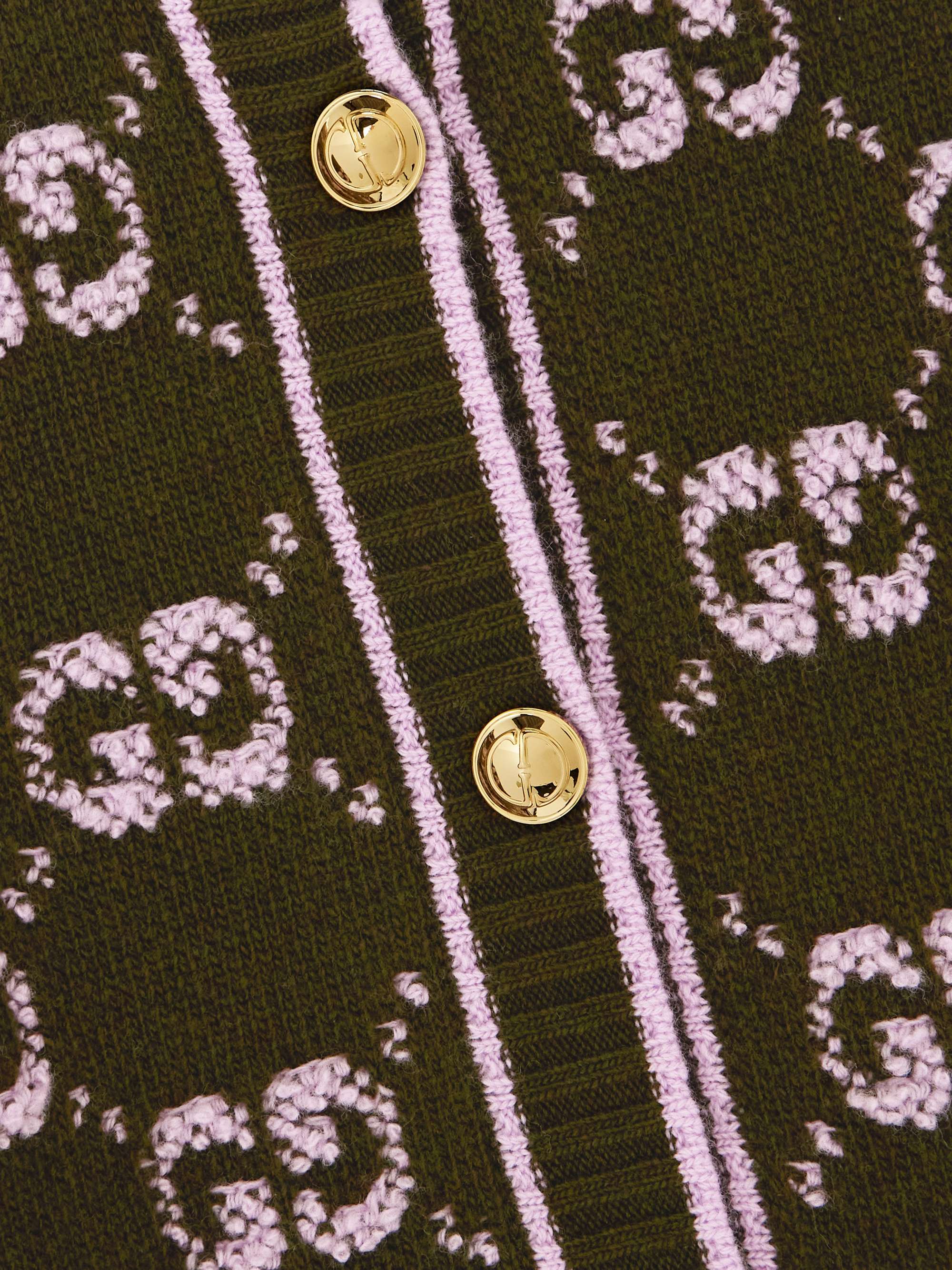 GUCCI كارديغان من الصوف بحبكة الجاكار
