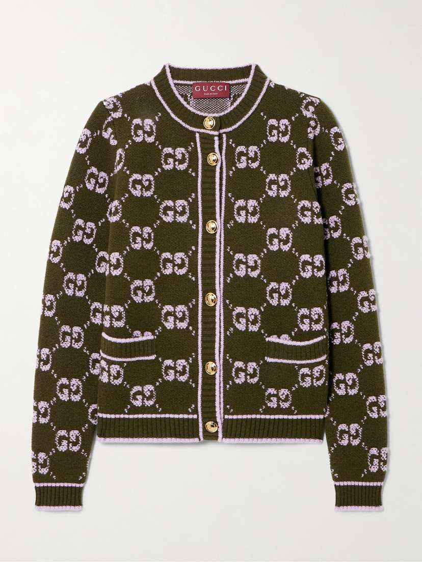 Gucci Wool-jacquard Cardigan