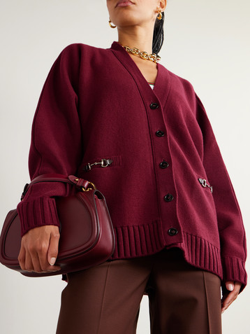 Gucci Horsebit-detailed wool and cashmere-blend cardigan