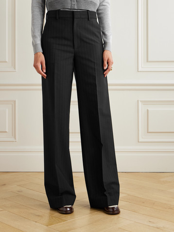 Gucci Pinstriped wool-twill wide-leg pants
