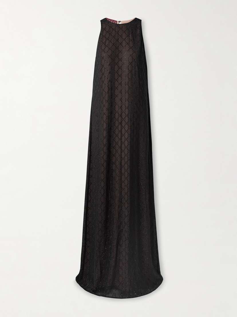 Gucci Crystal-embellished Silk-chiffon Gown
