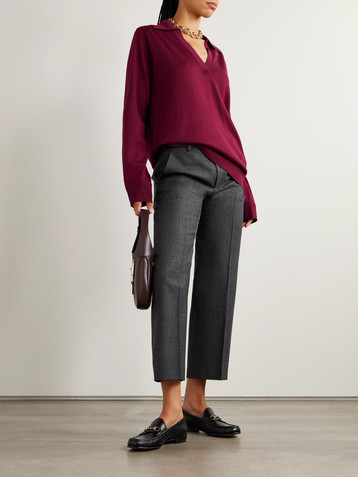 Gucci Embroidered wool polo sweater
