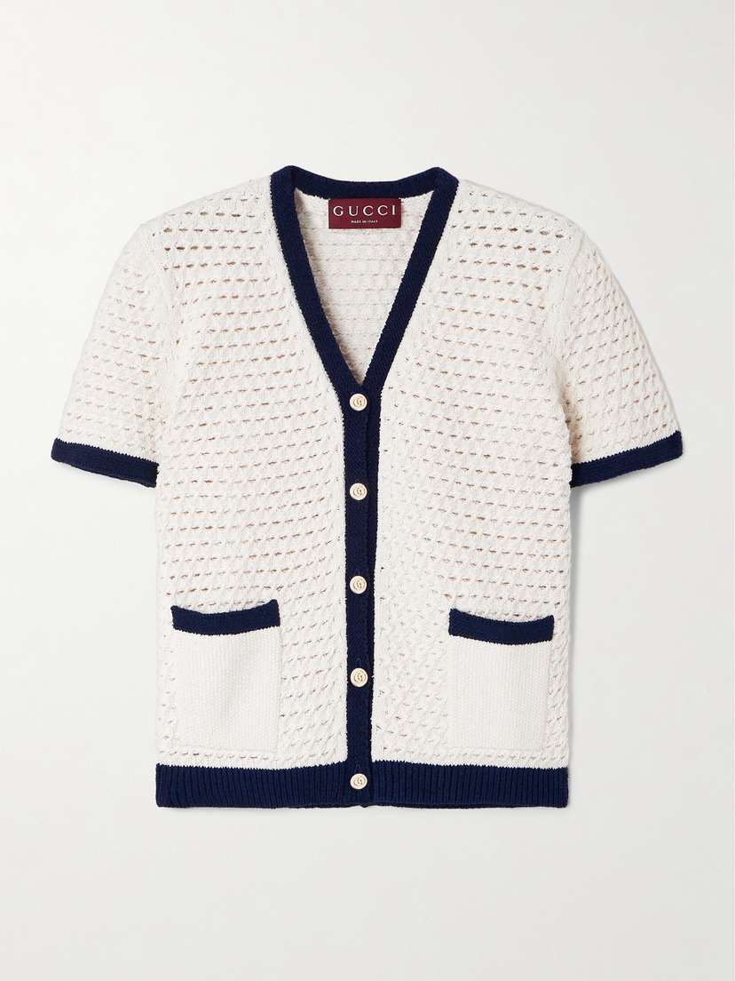 Gucci Crocheted Cotton-blend Cardigan