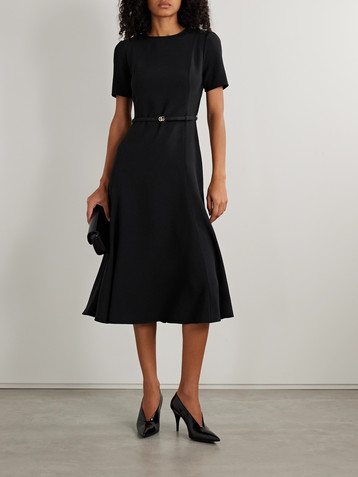 Gucci Belted crepe midi dress