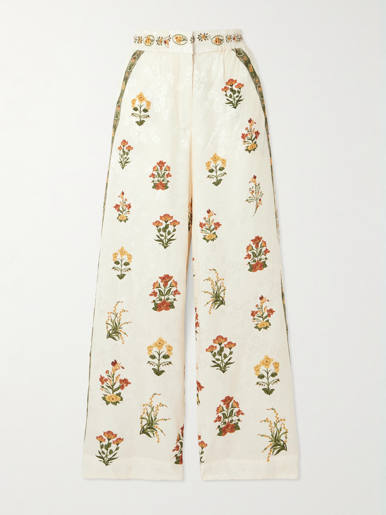 Agua By Agua Bendita Tota Canna Jacquard Wide-leg Pants