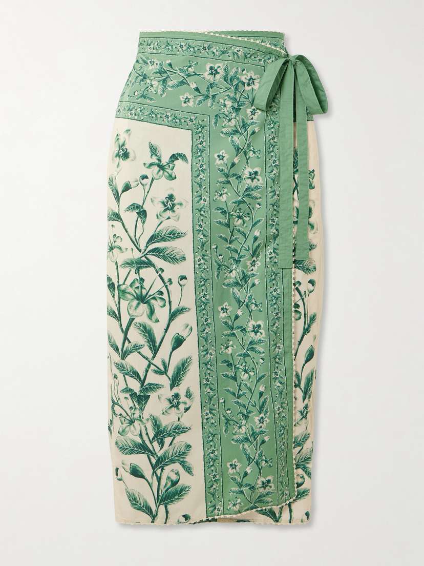 Agua by Agua Bendita Luna Ceiba Floral-print Cotton Pareo