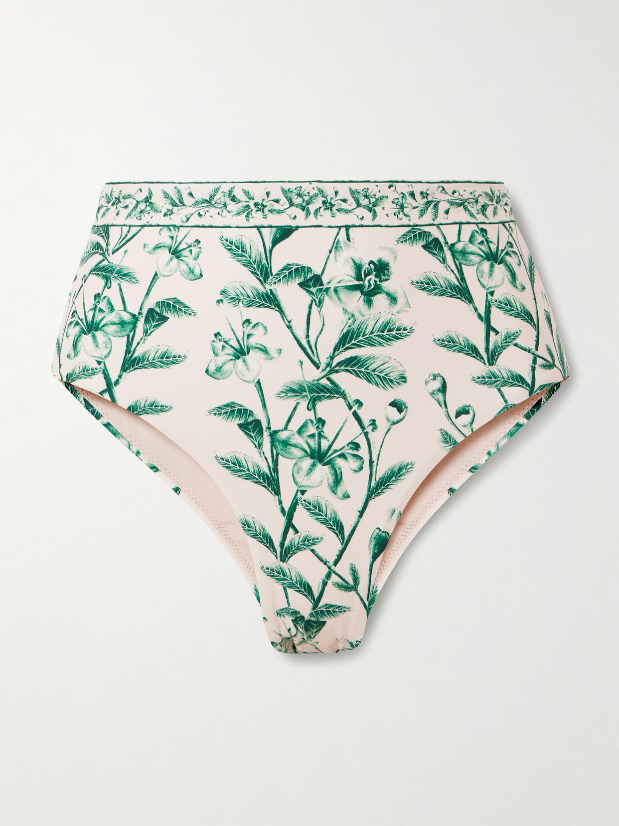 Agua By Agua Bendita Magenta Ceiba Floral-print Recycled Bikini Briefs In Green
