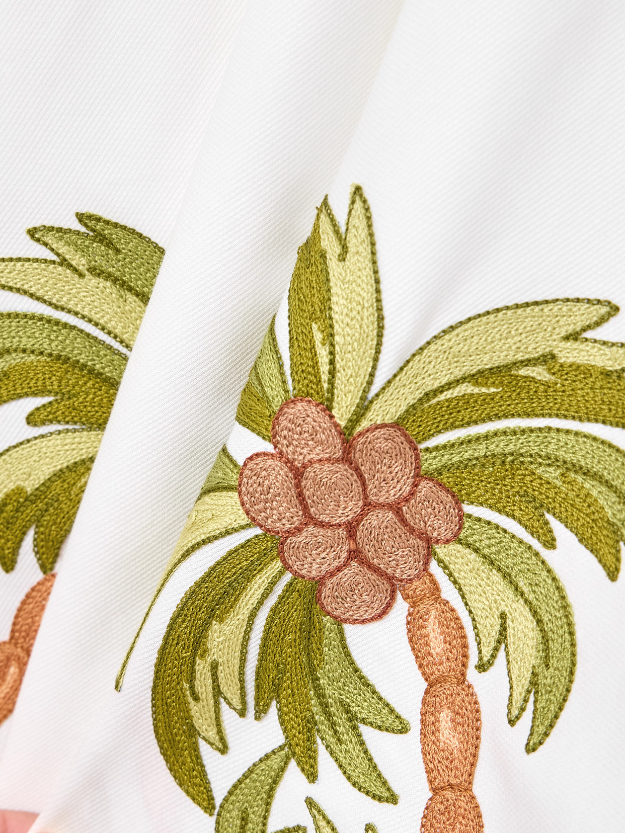 Loretta Caponi Marzia Belted Embroidered Cotton-twill Maxi Dress In White