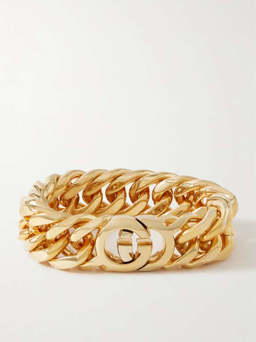Gucci Interlocking Gold-tone Bracelet