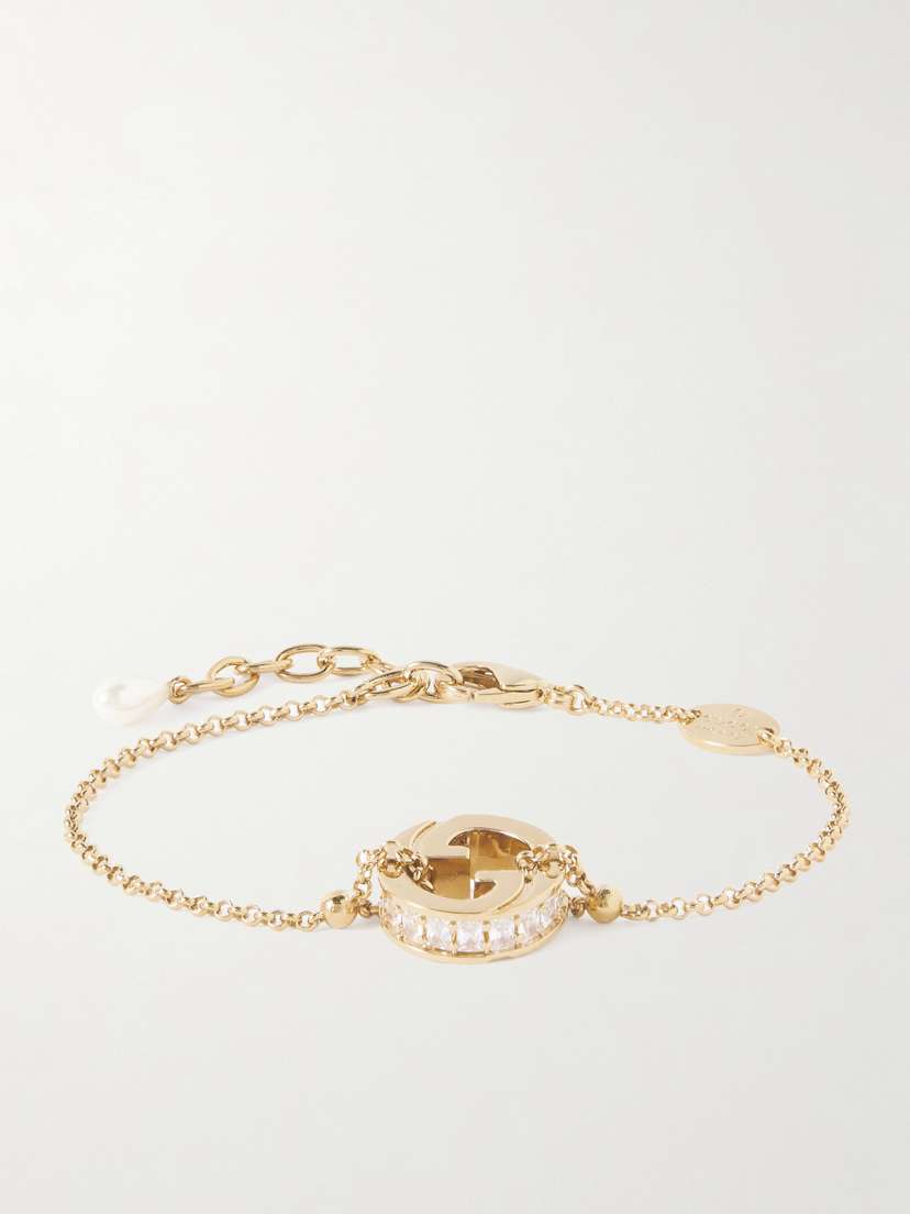 Gucci Blondie Gold-tone Crystal Bracelet