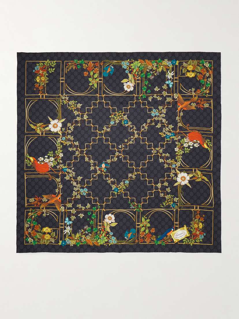 Gucci Printed Silk-twill Scarf