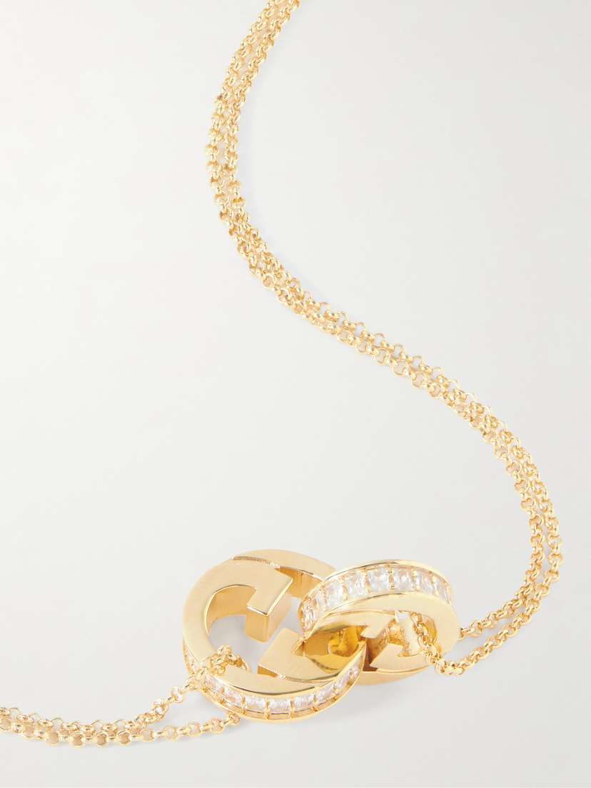 Gucci Blondie Gold-tone Crystal Necklace