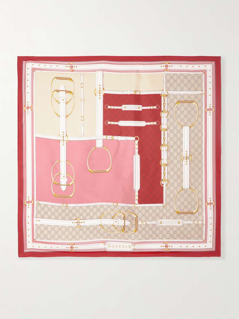 Gucci Printed Silk-twill Scarf