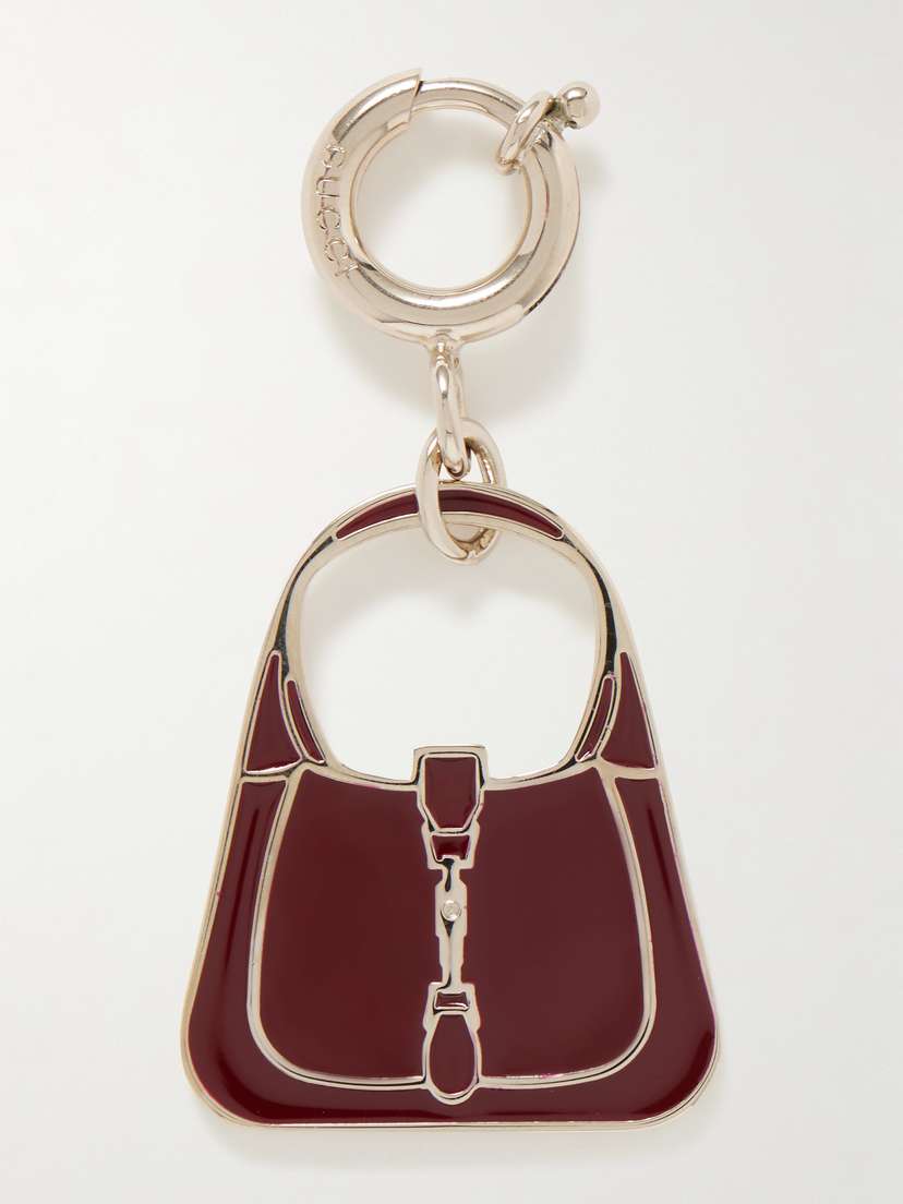 Gucci Gold-tone Enamel Bag Charm