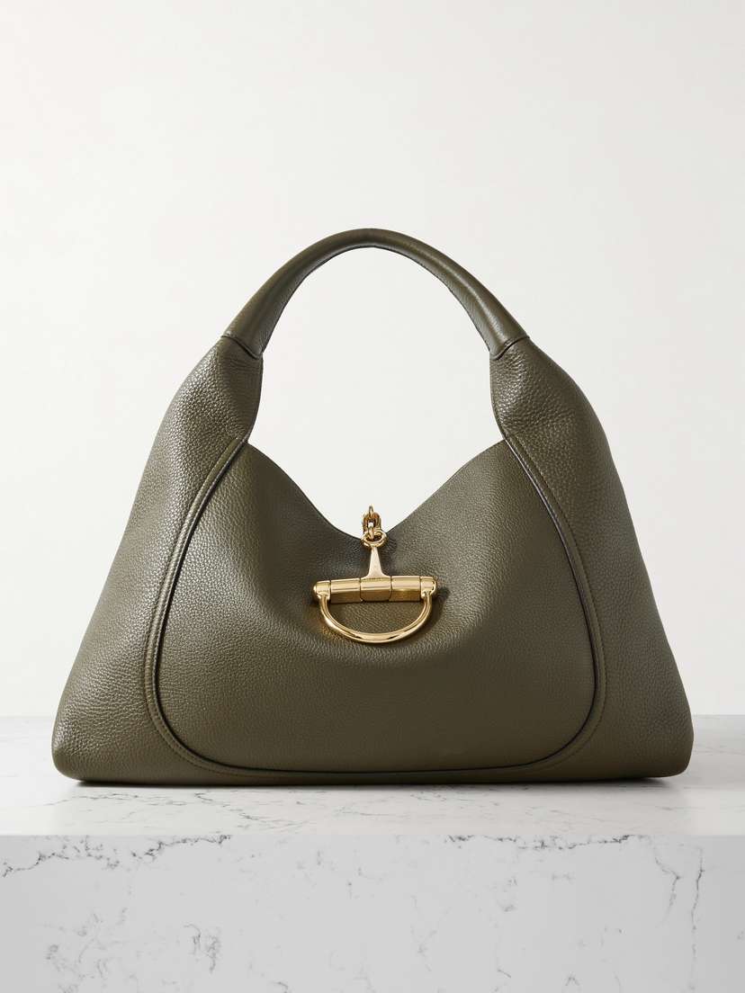 Gucci Softbit Maxi Textured-leather Tote