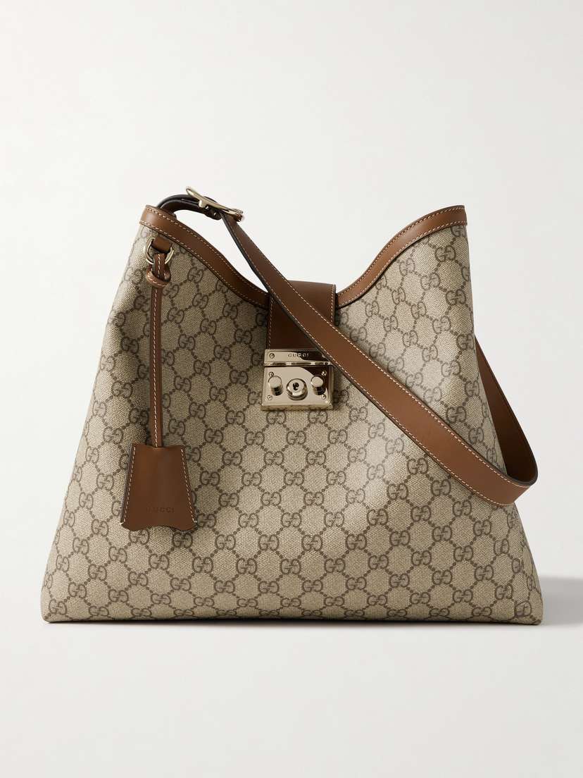Gucci Padlock Large Leather-trimmed Printed Coated-canvas Shoulder Bag