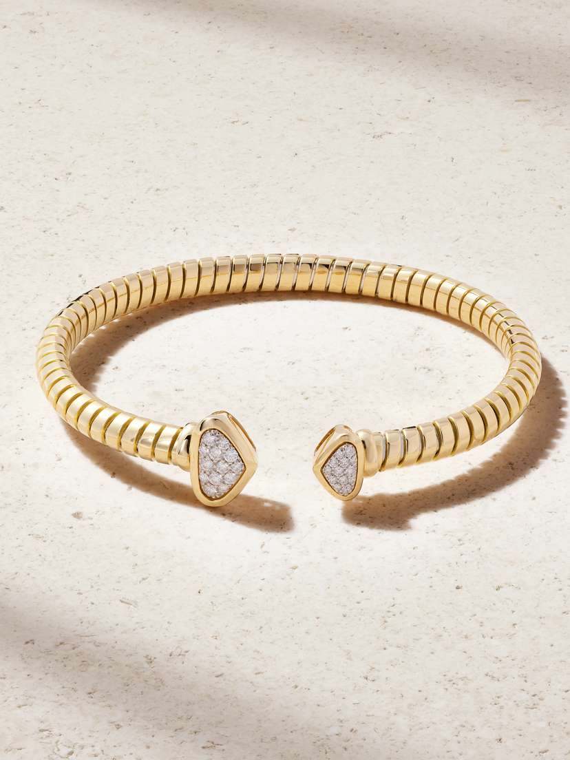 Marina B Trisolina Castagna 18-karat Gold Diamond Cuff