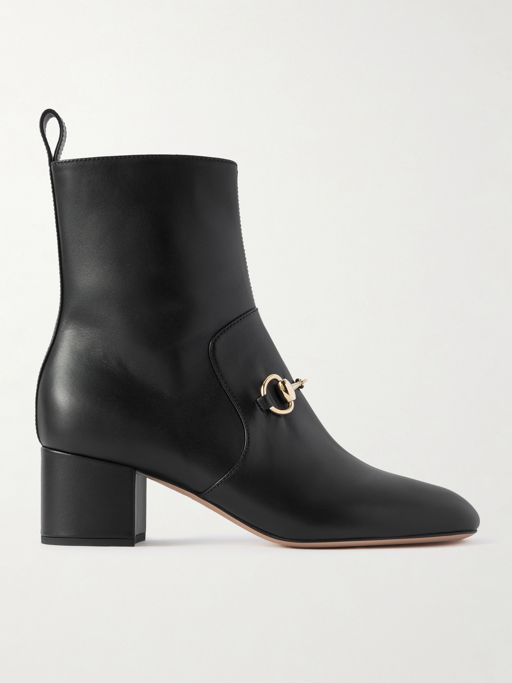 Gucci - Lady horsebit-detailed leather ankle boots | Plush