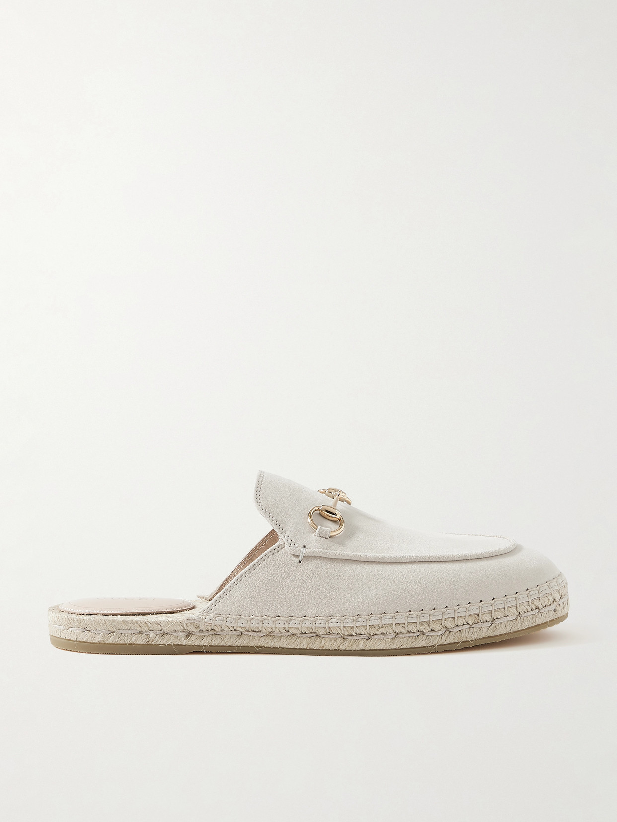 Gucci Cleo Horsebit-detailed Suede Espadrille Slippers