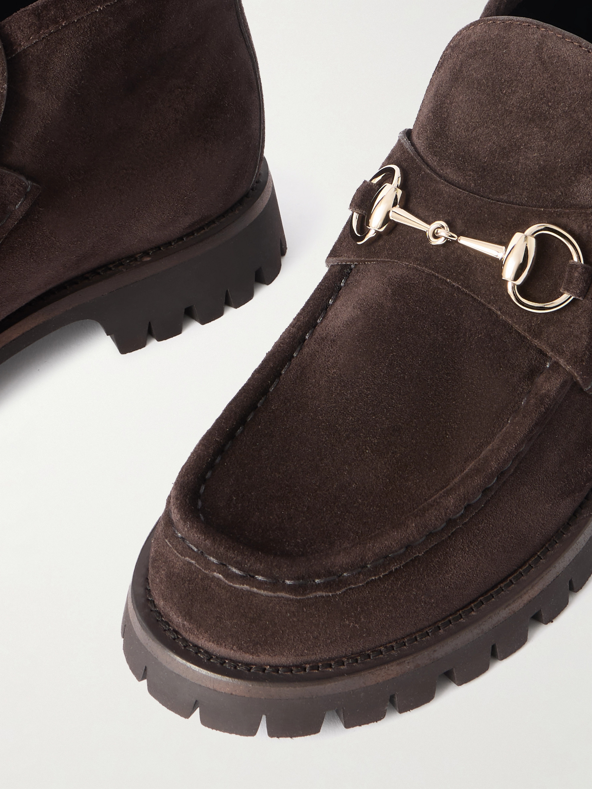 Gucci Sylke horsebit-detailed suede ankle boots