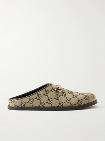 Gucci - Celia debossed suede mules | Plush