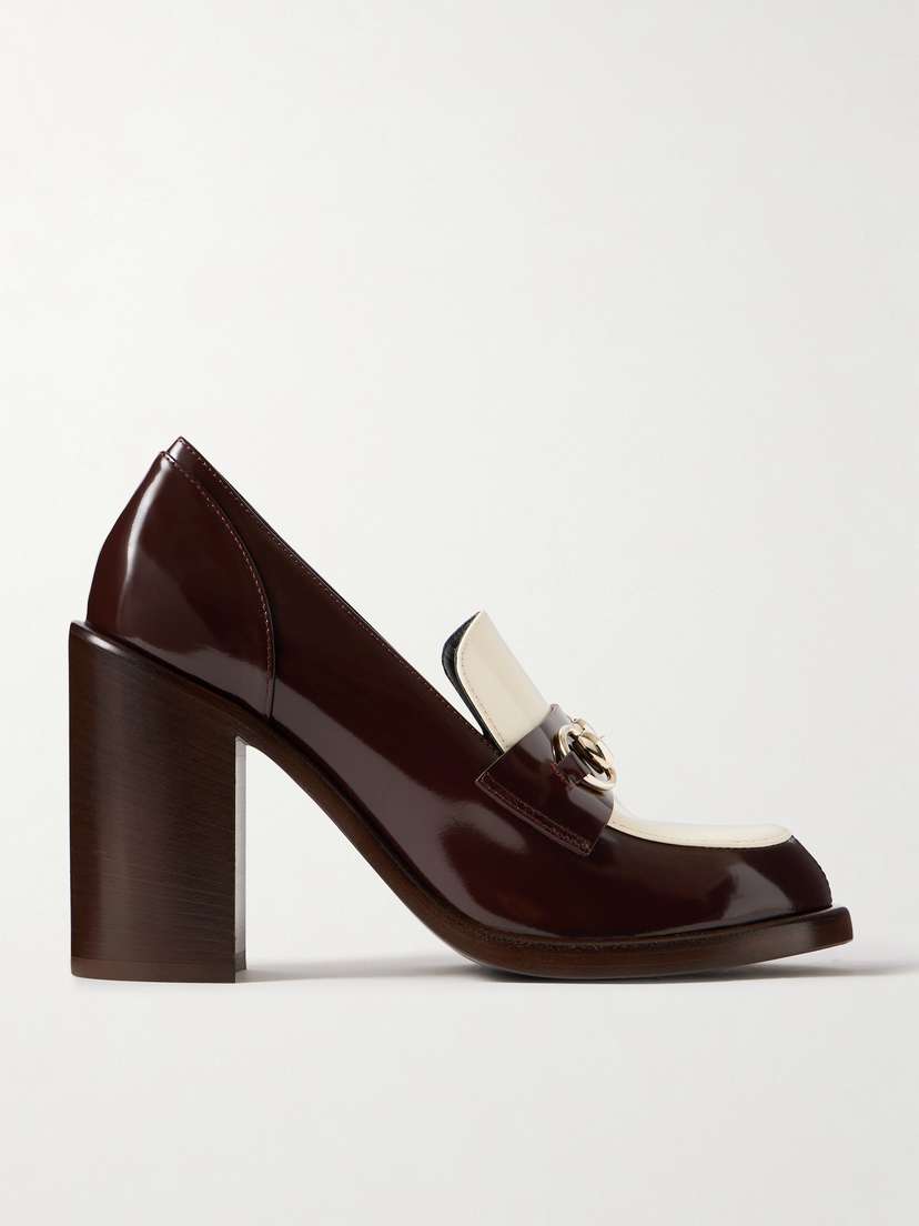 Gucci Savoy Horsebit-detailed Patent-leather Pumps