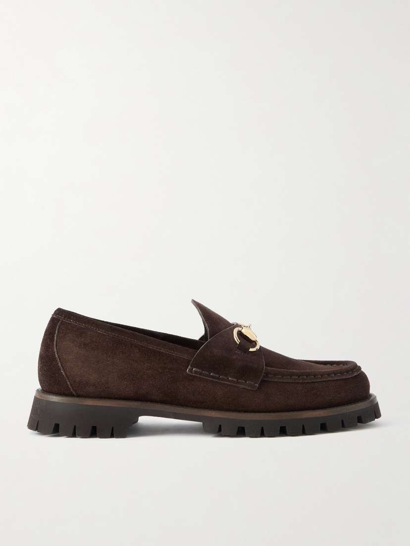 Gucci Sylke Horsebit-detailed Suede Loafers