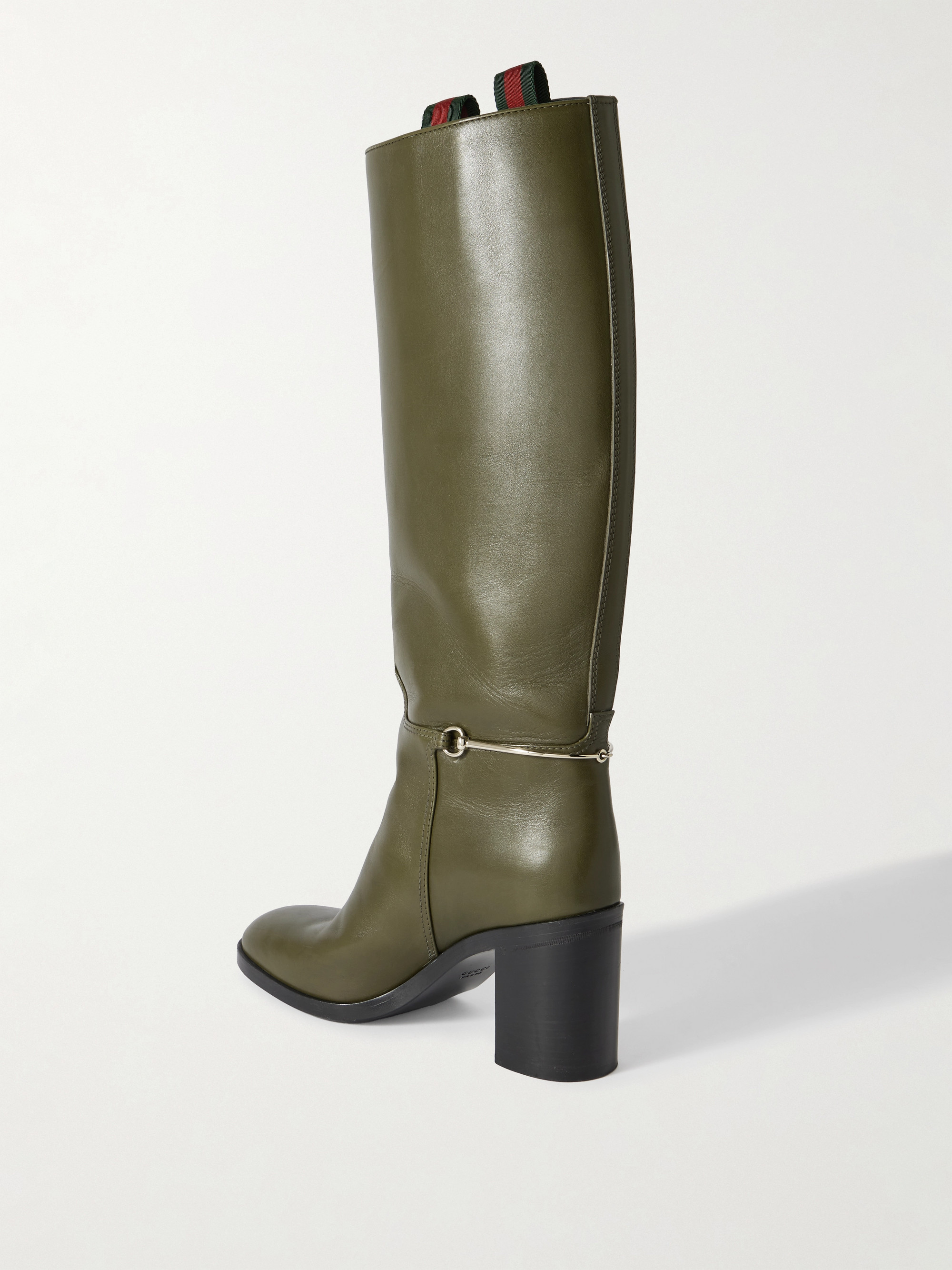 Gucci Charlotte leather knee boots