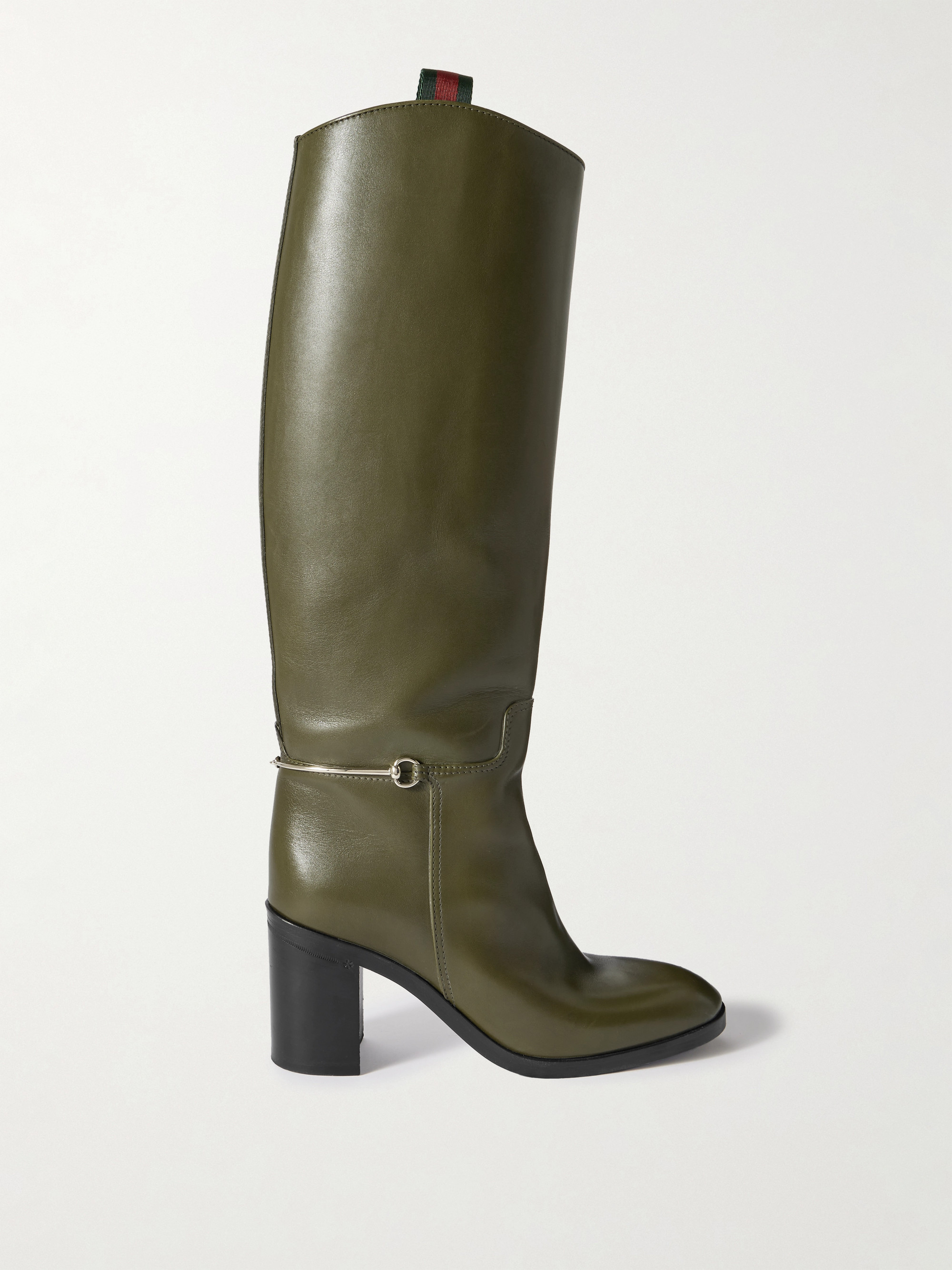 Gucci Charlotte leather knee boots