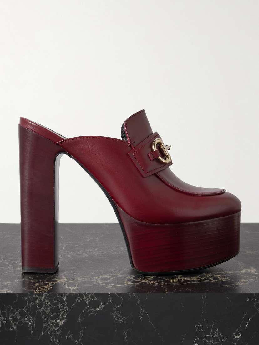 Gucci 1955 Horsebit-detailed Leather Platform Mules