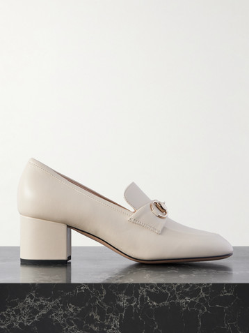 Gucci Lady horsebit-detailed leather pumps