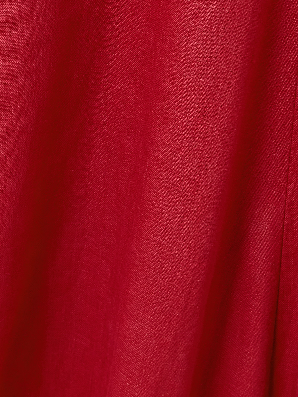 Faithfull Marais Linen Halterneck Midi Dress In Red