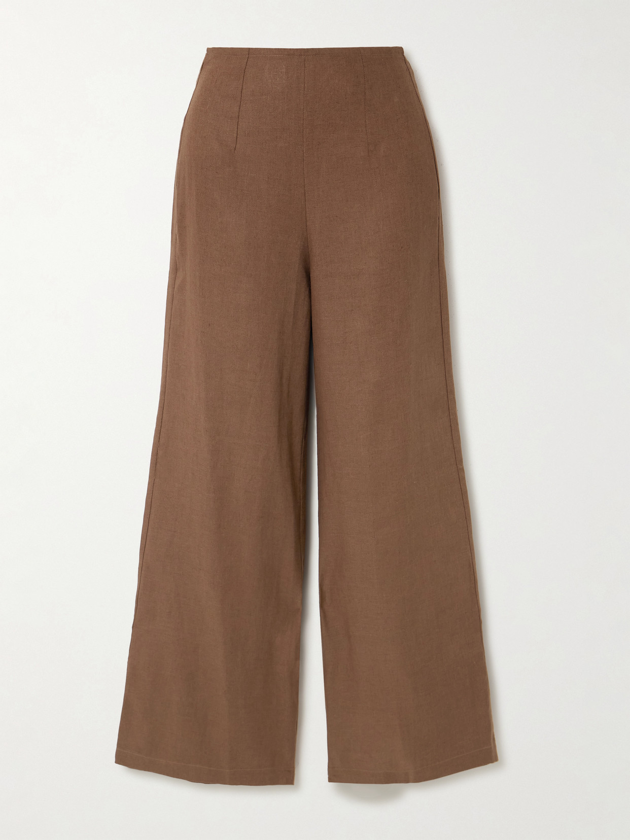 Faithfull Syna Cropped Linen Wide-leg Pants