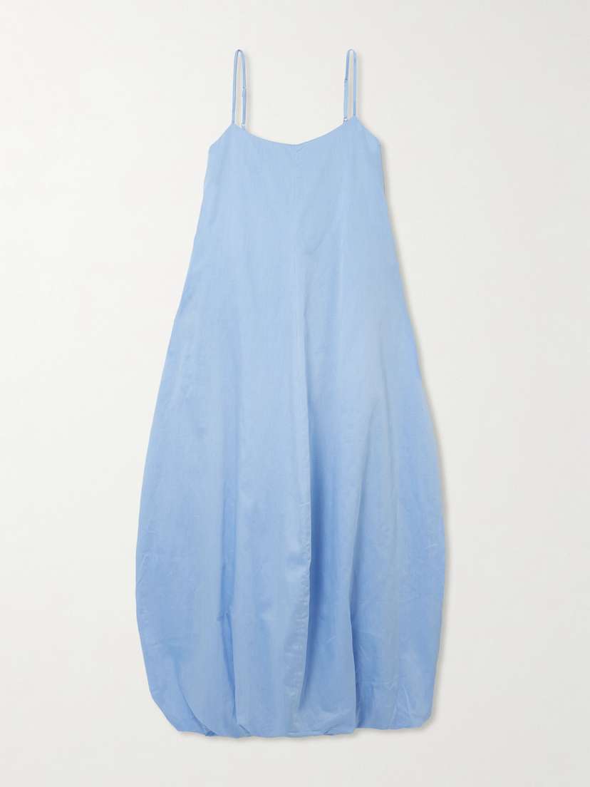 Faithfull Aniela Gathered Cotton-poplin Maxi Dress