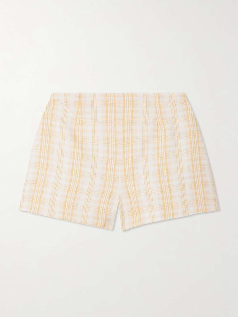 Faithfull Lila Checked Linen Shorts